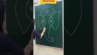 Ganpati Drawing, Kaisa Laga #shorts #shortsfeed #drawing #art #youtubeshorts #ytshorts #artist #yt