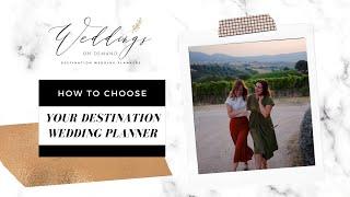 How to choose your Destination Wedding planner