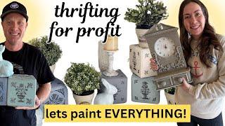 Mega Thrift Haul with Makeovers & Styling - let’s paint everything - Reselling for Profit