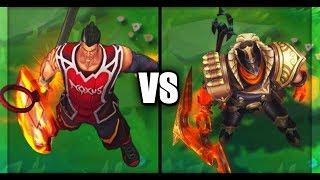 Dunkmaster Darius vs High Noon Darius Legendary vs Epic Skins Comparison (League of Legends)