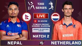 Nepal Vs Netherland Tri-Nation Series Match Live Score & Commentary | NEP VS NED T20I | 1ST INNING