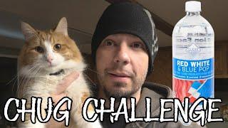 Clear American Red White & Blue Pop Chug Challenge