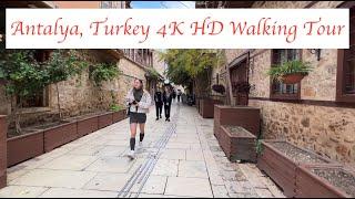 4k HD Antalya, Turkey Walking Tour. Hadrian's Gate, Old Town. Digital Nomad