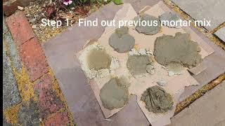 Pointing a patio with mortar and jointing compound