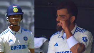 Virat Kohli nail bitting reaction after Yashasvi Jaiswal wicket vs Mitchell Starc, IndvsAus 1st Test