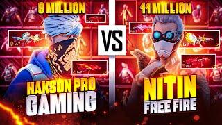 Nitin free fire vs Hakson Pro Gaming Biggest Gun Collection verses in free fire | Hakson Official |