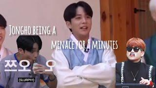 Jongho being a menace for 9 minutes #jongho #ateez #kpop #atiny @babybearjongho