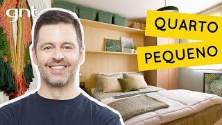 Decoração de QUARTO PEQUENO otimiza espaço e dá conforto ao casal | Antes e Depois | Maurício Arruda