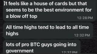 My thoughts on the economy and bitcoin for 2025.  My friend said it feels like a house of cards.