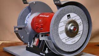 Bench Grinder. Removing vibrations, balancing the abrasive disc, faceplate and more.