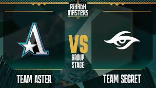 Team Aster vs. Team Secret // Riyadh Masters 2023 – Day 3 – Group Stage