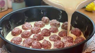 LETINA KUHINJA - BRZA IZLIVENA PITA SA MESNIM KUGLICAMA I KEFIROM / MEATBALLS PIE