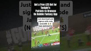 Download Dabble Fantasy and use code James08 on signup for your free bet with no deposit #nfl