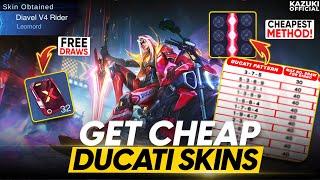 HOW TO GET LEOMORD DUCATI & 3 EPIC SKINS FOR JUST 500 DIAMONDS | DUCATI BINGO PATTERNS