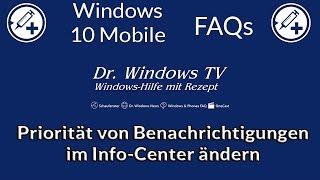 Priorität von Benachrichtigungen im Info-Center ändern - W10M FAQs