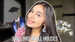 3rd lord in all houses | Fame Success and Remedies VEDIC ASTROLOGY