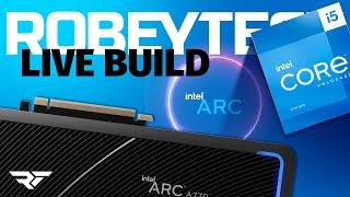 $1800 Showcase Intel Arc H5 Flow PC Build  - Giveaways + LIVE PC Build  (13600k / Arc A770 LE)