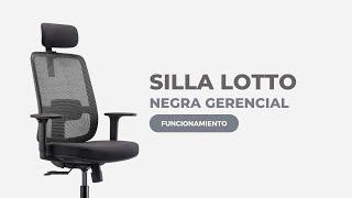 Silla Lotto Negra con Cabecera | Visso