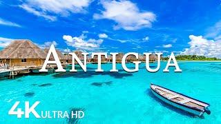 FLYING OVER ANTIGUA (4K UHD) - Soothing Music Along With Beautiful Nature Video - 4K Video ULTRA HD