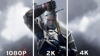 The Witcher 3: Wild Hunt - 1080p vs 2K vs 4K Graphics Comparison 4K