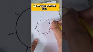 How to draw sun | summer vacation time #drawing #sun