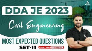 DDA JE Civil Most Expected Questions#11 | DDA JE Civil Classes | By Rehan Sir