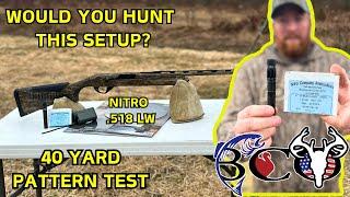 Patterning the 28 gauge SBE3 with nitro chokes & tss!