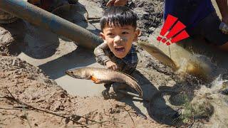 จับปลาช่อนลอยฟ้า สูบน้ำจับปลา EP1 | พี่ปลื้ม