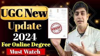 UGC NEW UPDATE 2024 For Online Degree||UGC Online Degree #samtechnicalguru