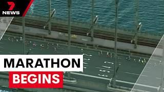 The Sydney Marathon commences with over 40-thousand set to finish at the opera house | 7NEWS