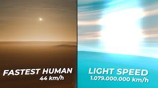 Speed Comparison on Earth: Fastest Human to Light Speed