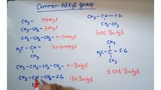 Common name of alkyl group|| organic chemistry