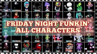 Friday Night Funkin' All Characters Names | FNF All Characters Name | Kapi Beethoven Virus Garcello