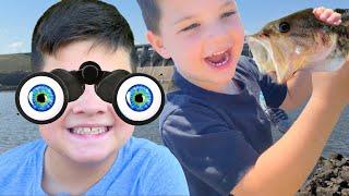 HIKING ADVENTURE with CALEB & MOM! EXPLORING and LEARNING And FISHING with DAD!