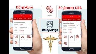 Обмен ЕК-рубли на ЕК-Доллар США в Money Storage