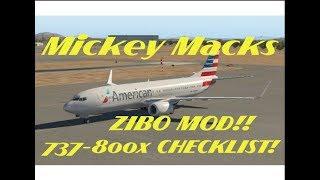 CHECKLIST FOR 737-800X BOEING ZIBO MOD!!