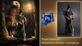 Photoshop manipulation tutorial | Eagle Hunter Manipulation | photoshop editing | PSD file free