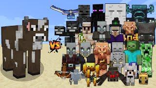 Cow vs All Minecraft Mobs