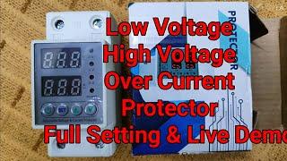 High Voltage Protector For Home & Appliances With Low Voltage, Short Circuit &  Surge Protector