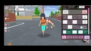 Ibu sedang mengerjakan pekerjaannya di komputerSakura school simulator Game