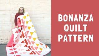 Modern Triangle Quilt Pattern: Bonanza Quilt Pattern by Homemade Emily Jane