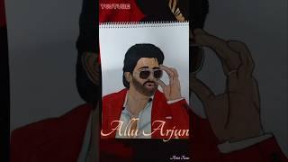 Allu Arjun Painting #shorts #youtubeshorts #shortsvideo #viral #trending