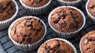 Chocolate chips MUFFINS recipe | SUPER CHOCOLATE TASTE!