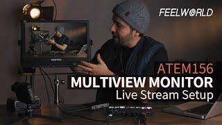 SEETEC ATEM156 Multiview  Broadcast Monitor 15.6inches 4K HDMI and ATEM Mini Live Stream Setup