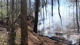 On the Front lines of the back burn at Table Rock State Park SC.