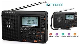 Retekess V115 Portable Radio MP3 Player Recorder FULL REVIEW