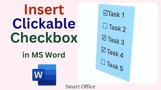 How to Insert Clickable Checkbox in Word