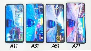 Speed Test: Samsung Galaxy A11 vs A31 vs A51 vs A71! (Boot Up, Gaming & Performance)