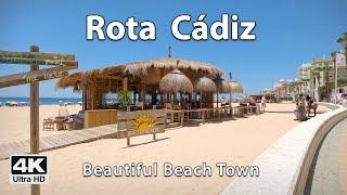 ️ Rota, Cádiz  Beautiful Beach Town 🩴 4K Virtual Walking Tour, Spain