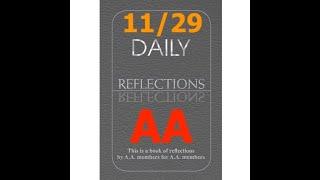 AA – Daily Reflections – November 29 - Alcoholics Anonymous World Services - Read Along